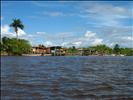 Riverside huts and boats